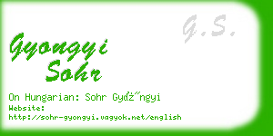 gyongyi sohr business card